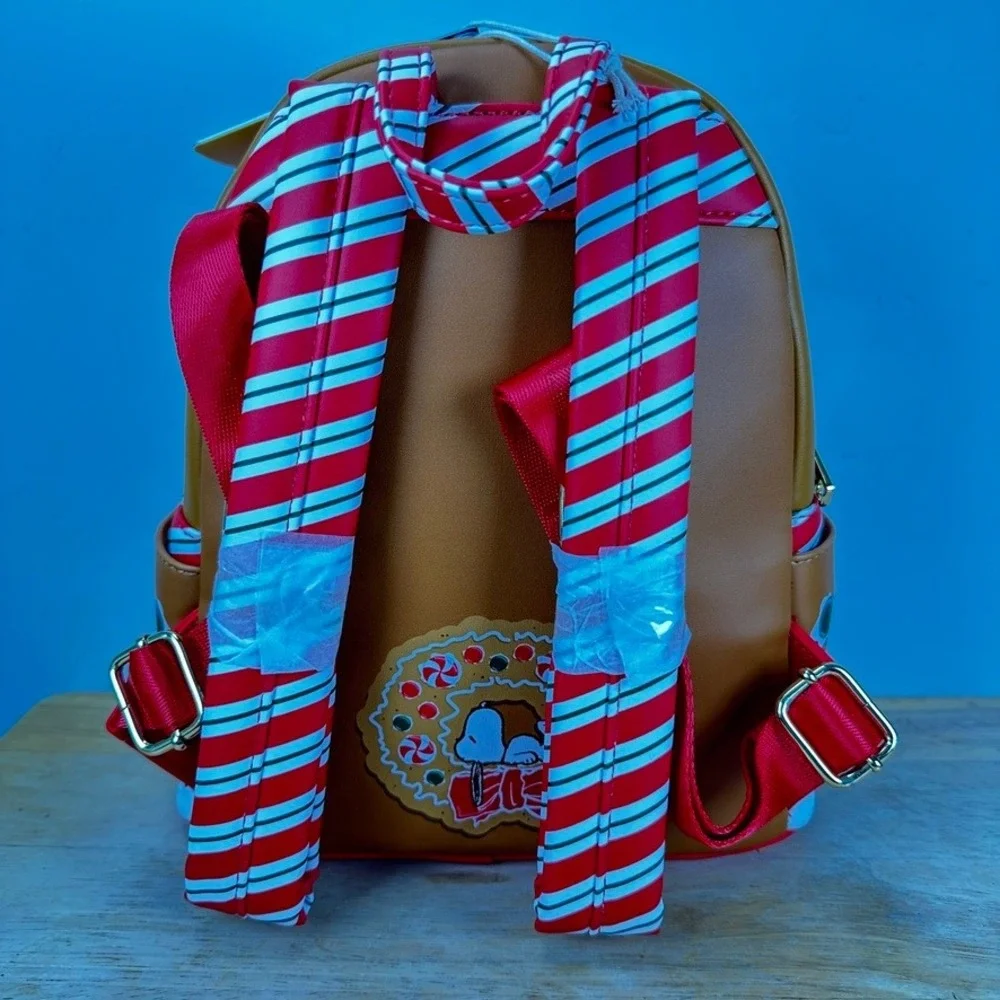 Loungefly Peanuts Snoopy Gingerbread House Mini Backpack Woodstock‎ Peppermint